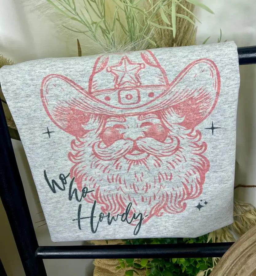 Ho Ho Howdy Cowboy Santa (Gildan Tee)