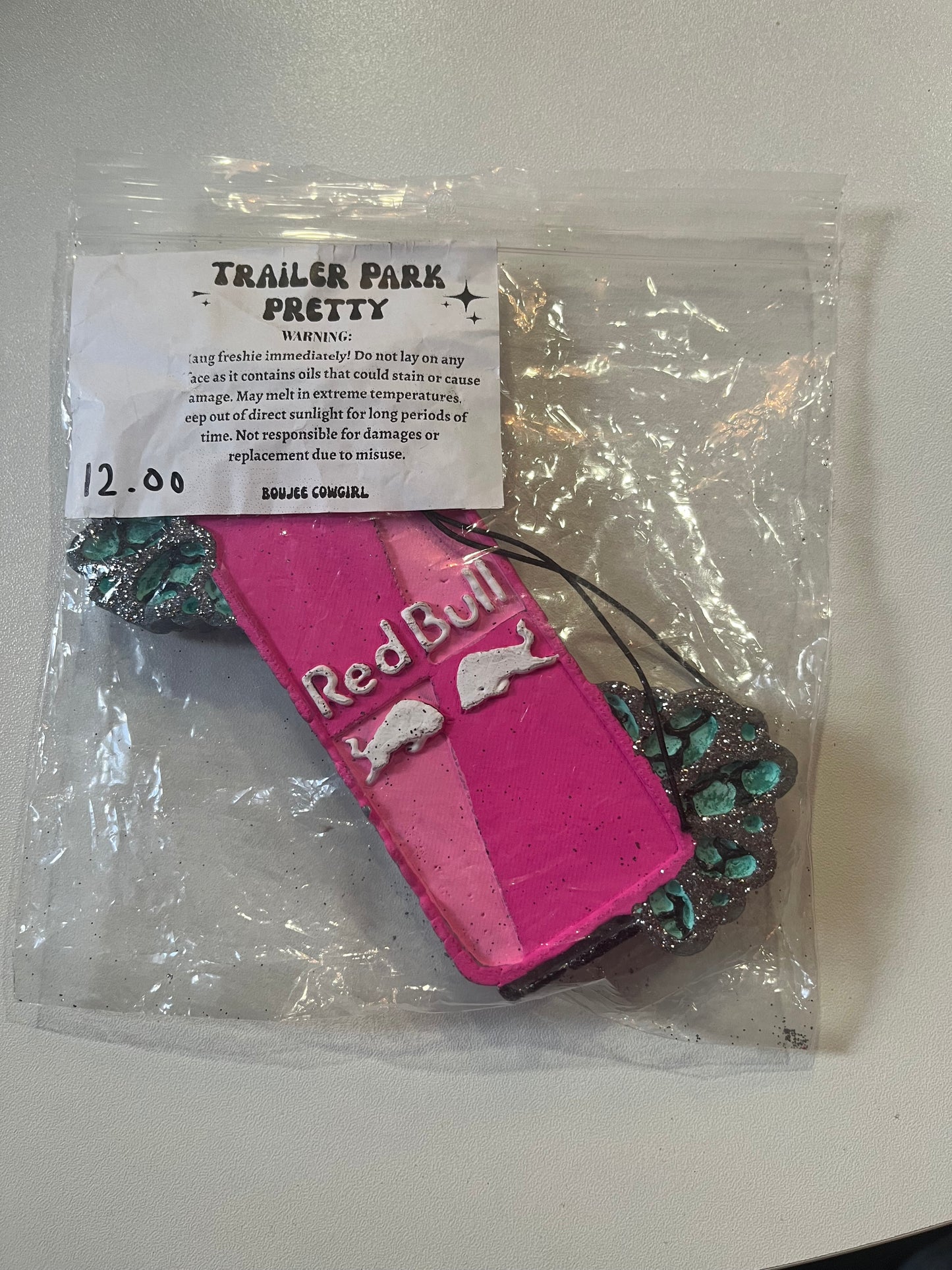 Turquoise redbull freshie (trailer park pretty)