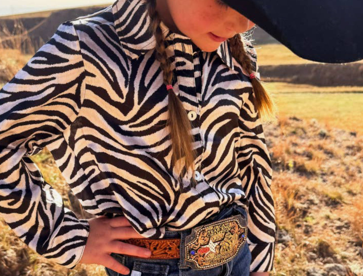 Mini Cowgirl Safari Rodeo Shirt