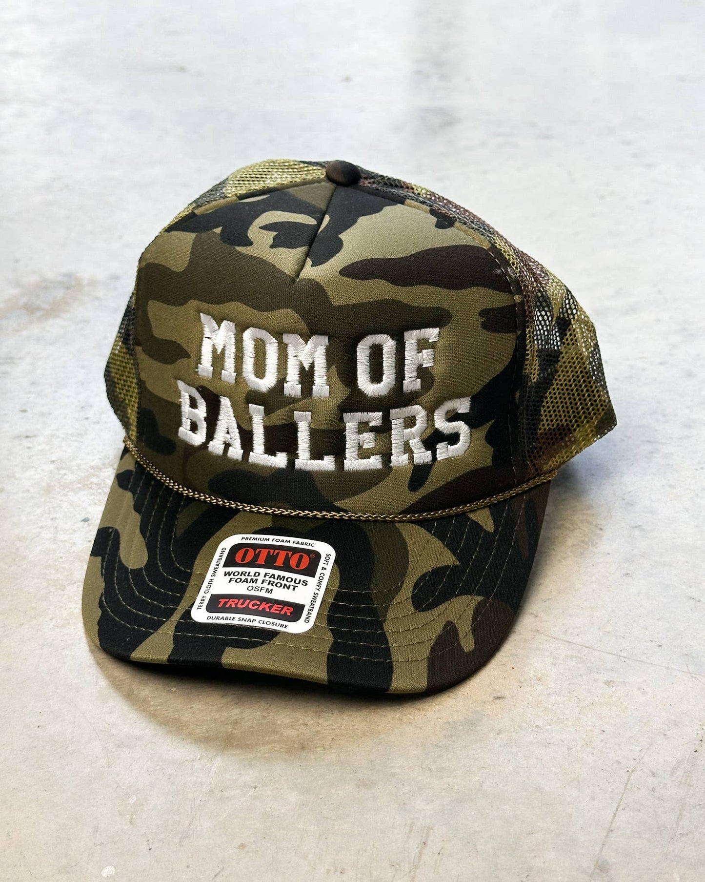 Mom of Ballers Embroidery Foam Trucker Cap