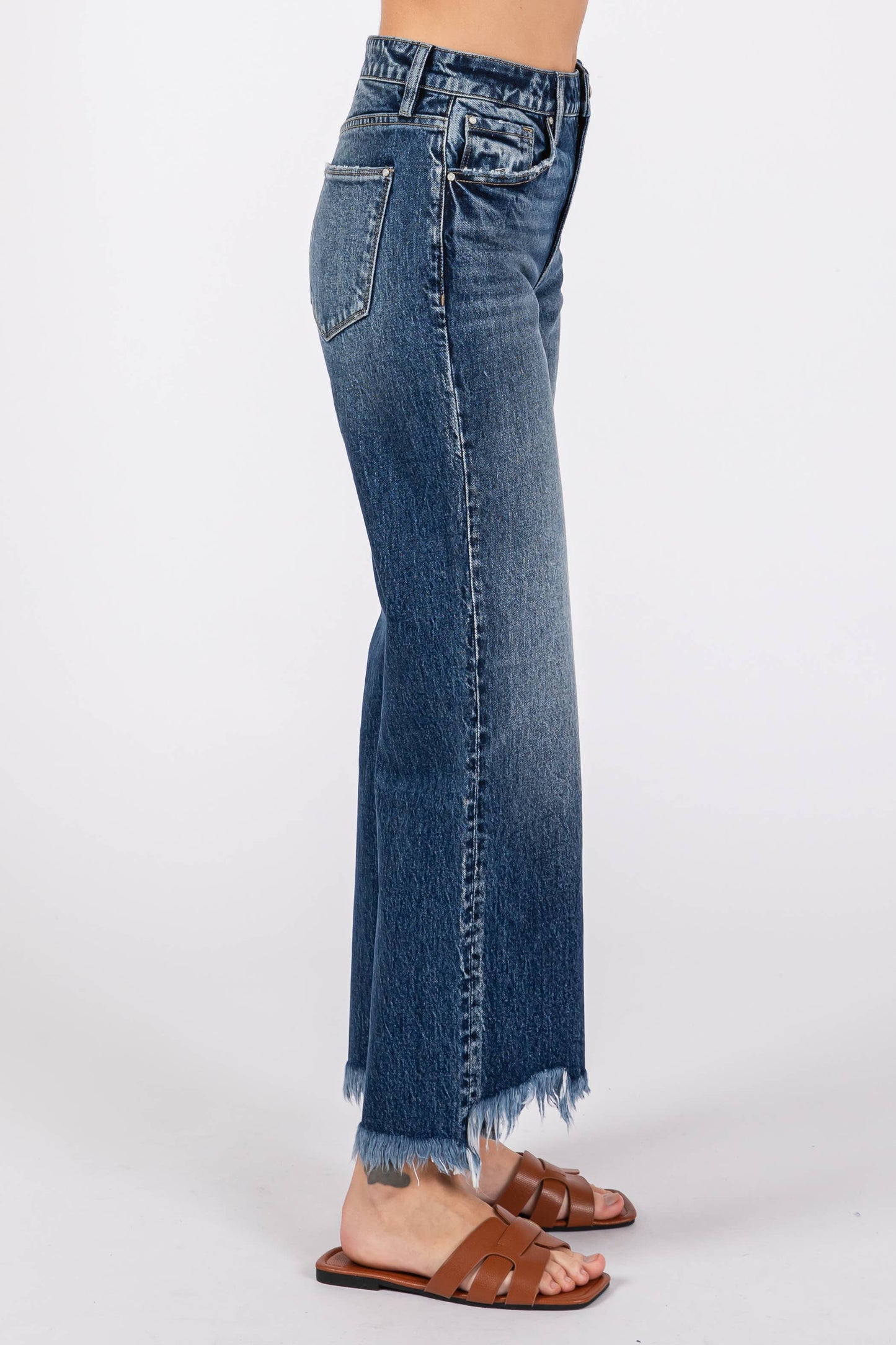 P1147W-DM HIGH RISE COMFORT STRETCH VINTAGE WIDE LEG JEANS