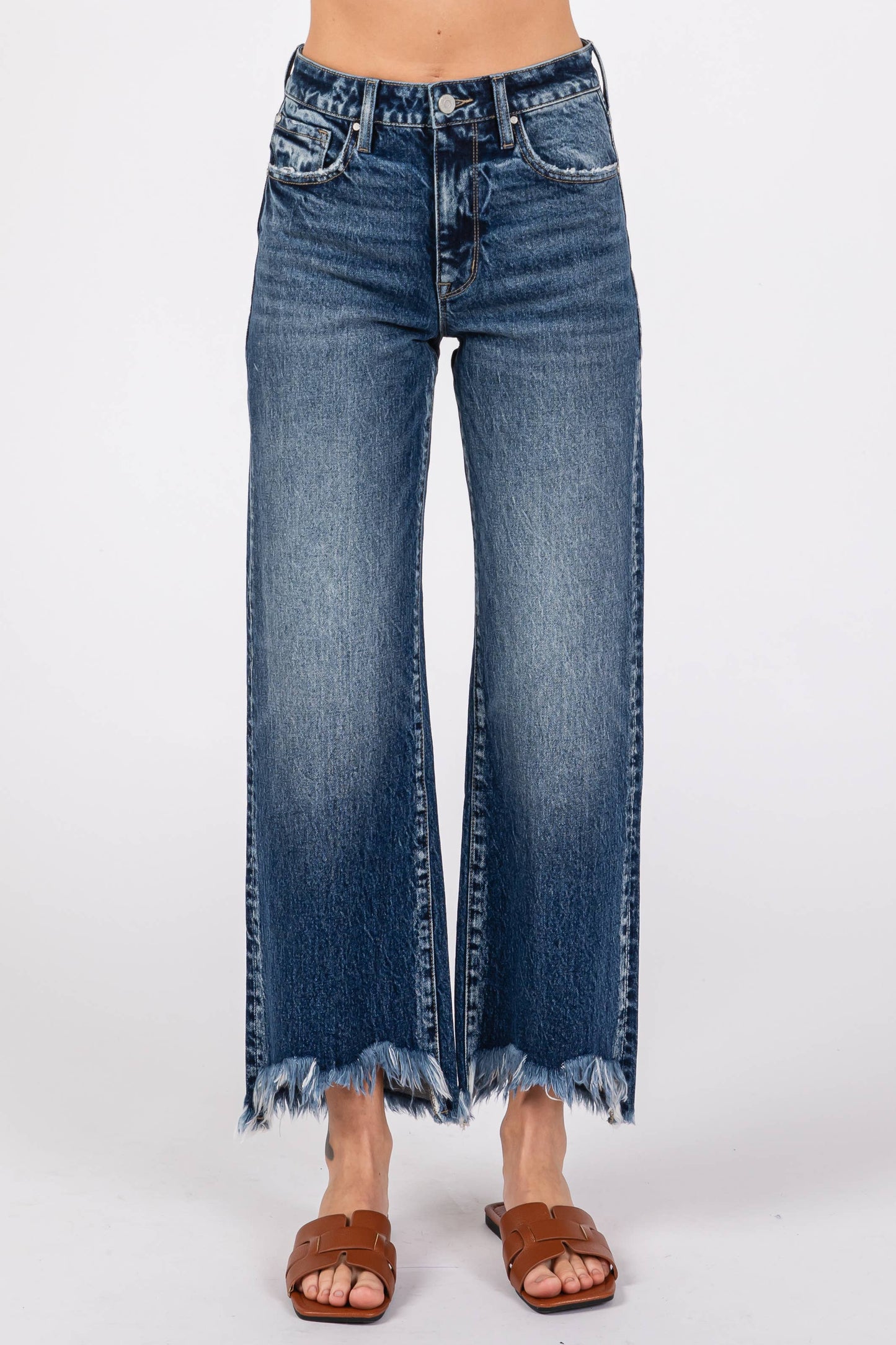 P1147W-DM HIGH RISE COMFORT STRETCH VINTAGE WIDE LEG JEANS