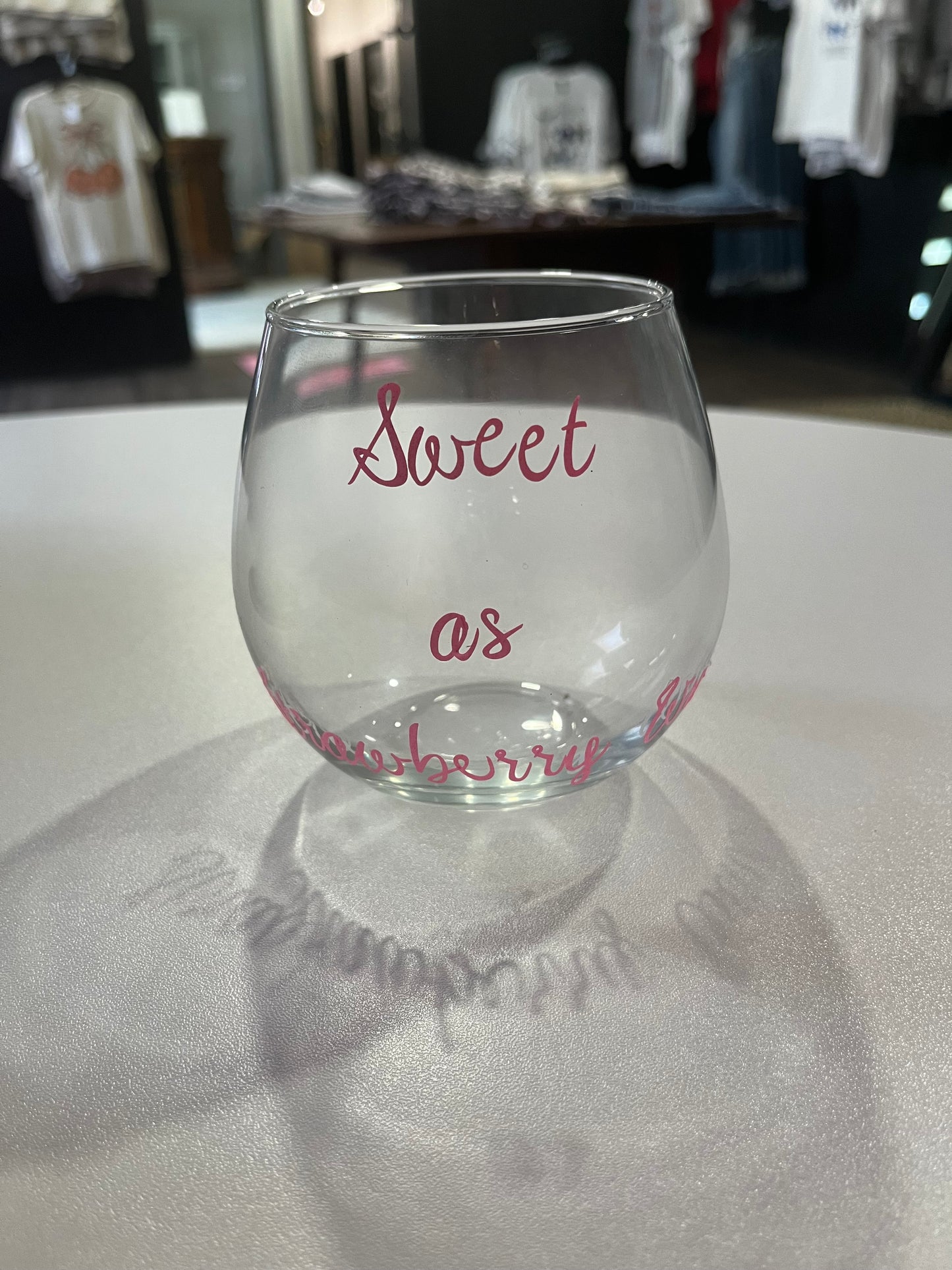 Sweet as strawberry wine - wine glass