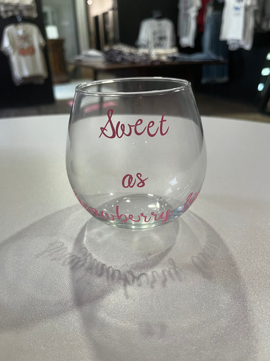 Sweet as strawberry wine - wine glass