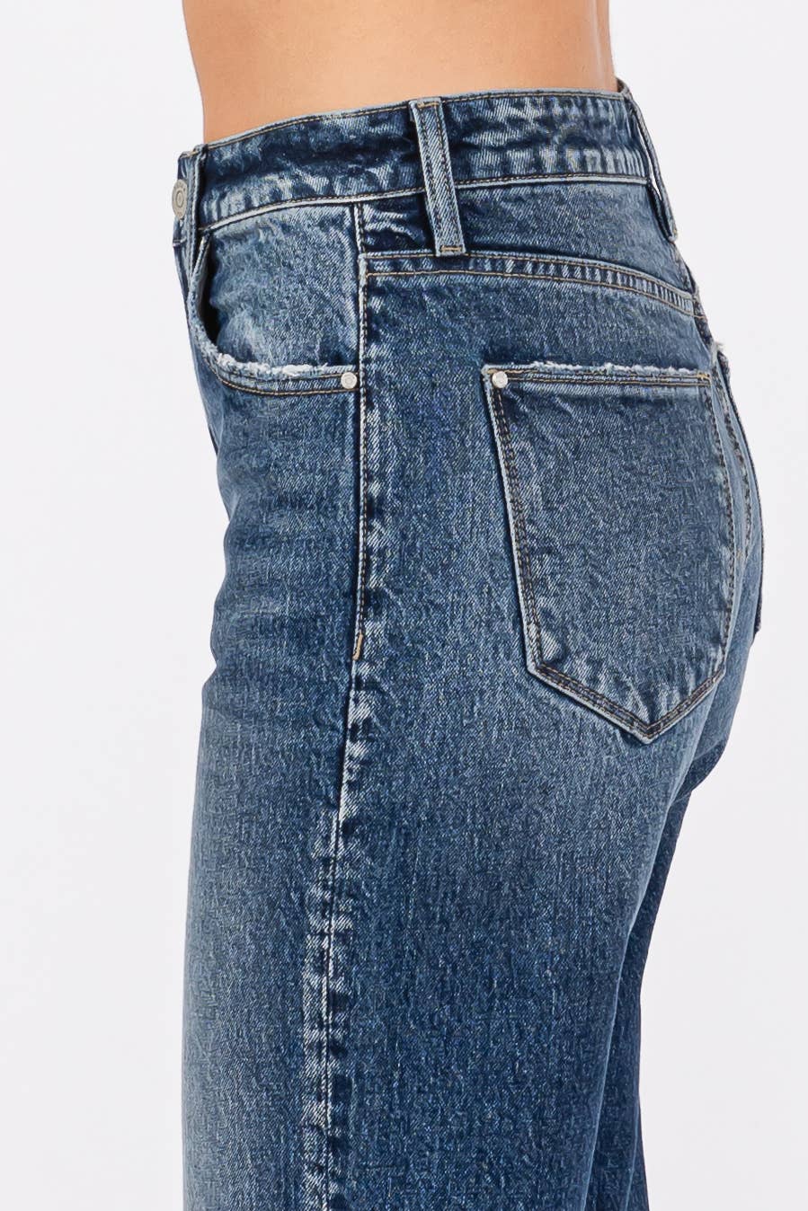 P1147W-DM HIGH RISE COMFORT STRETCH VINTAGE WIDE LEG JEANS