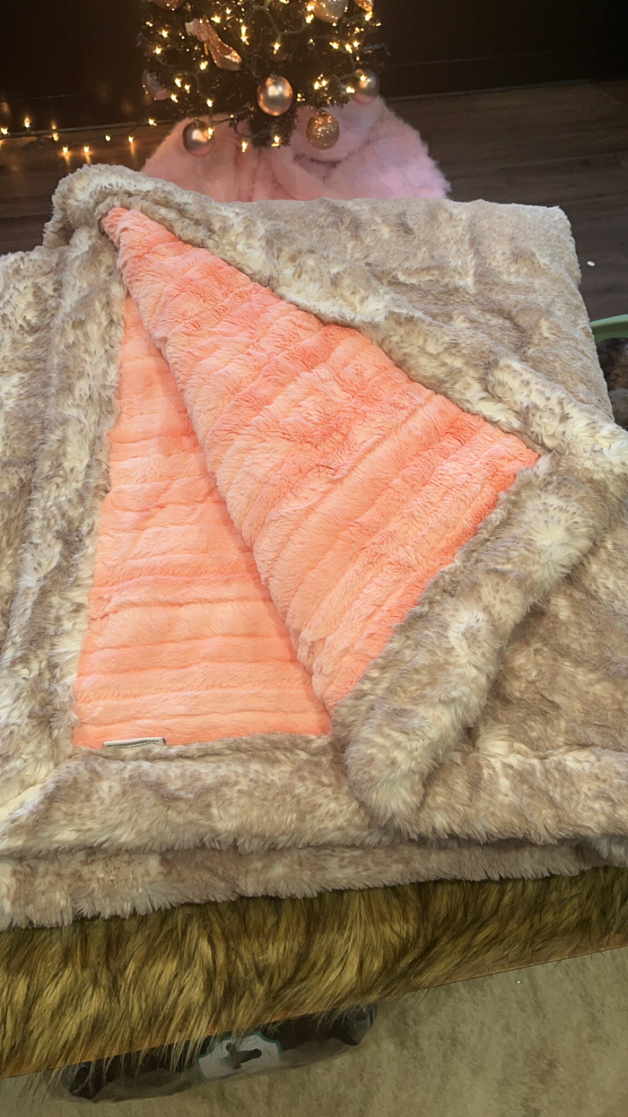 Gray with peach inside