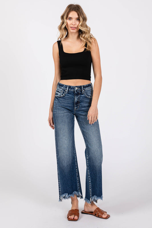 P1147W-DM HIGH RISE COMFORT STRETCH VINTAGE WIDE LEG JEANS