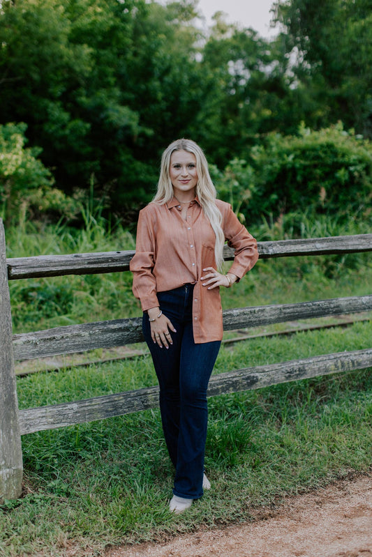 MK767 Pearl Snap Button Down Shirt