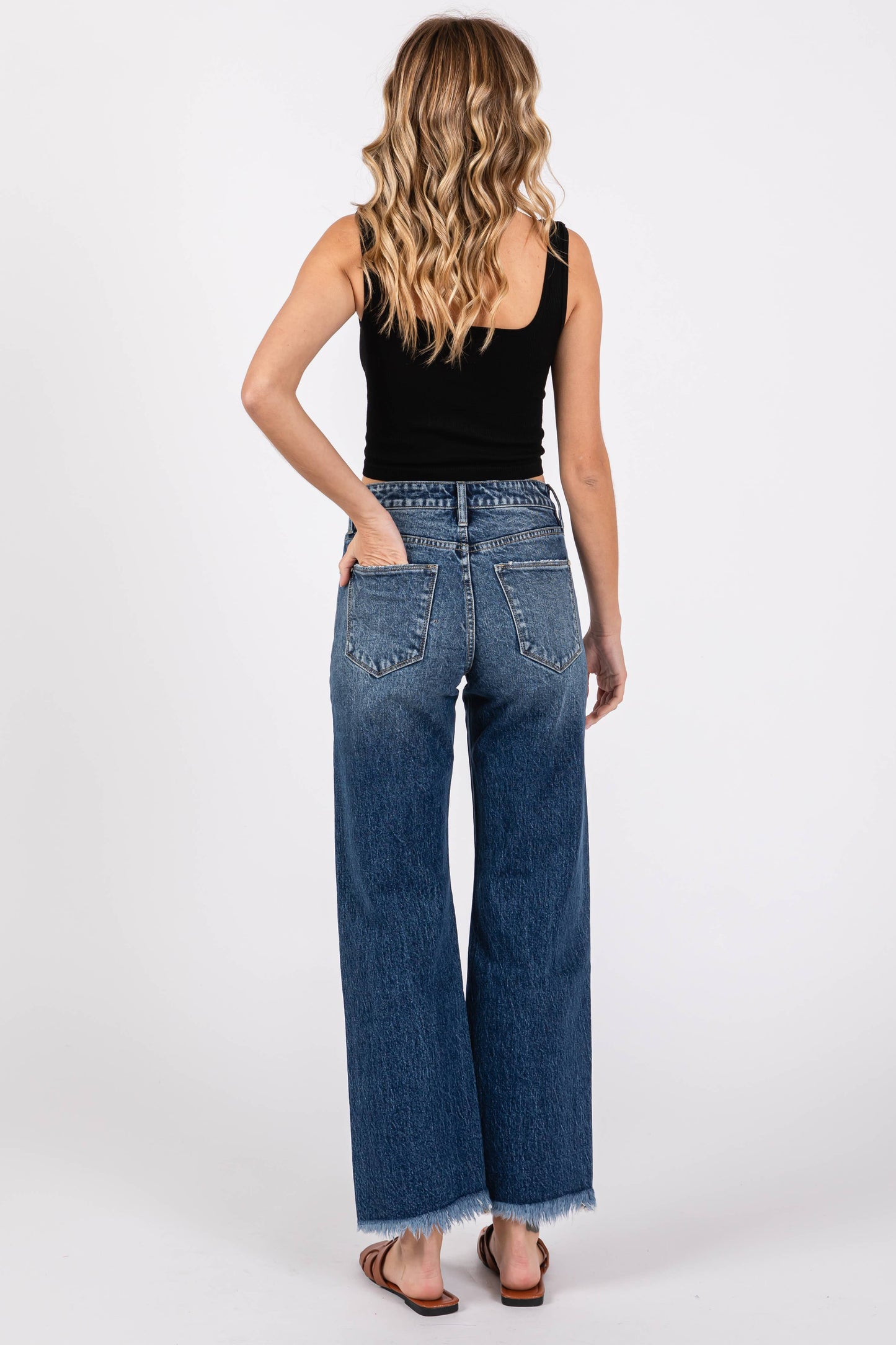 P1147W-DM HIGH RISE COMFORT STRETCH VINTAGE WIDE LEG JEANS