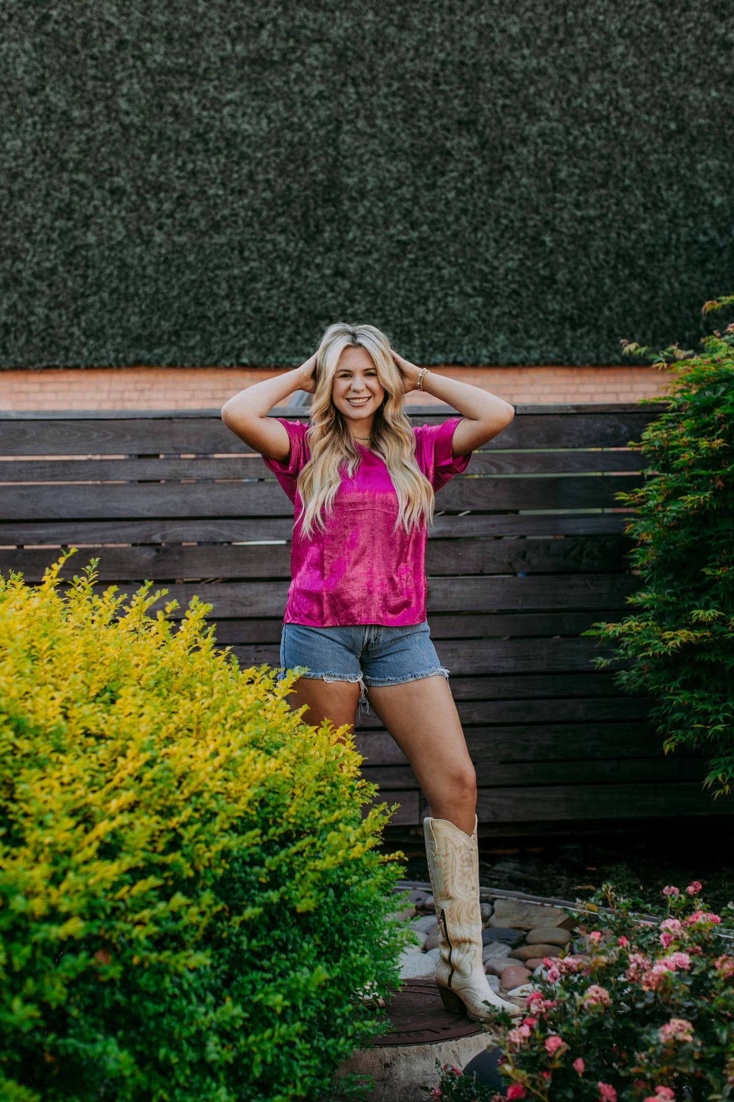MK440 Metallic Blouse - Pink