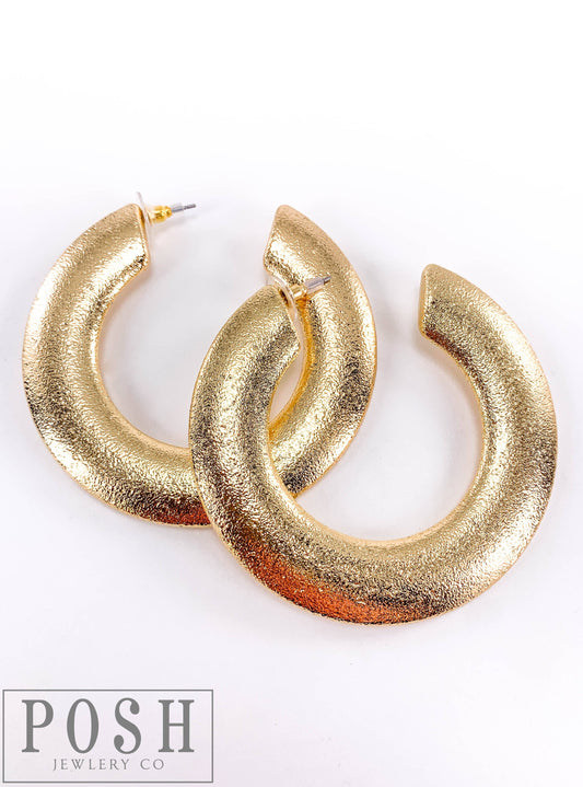 Wide hoop earring