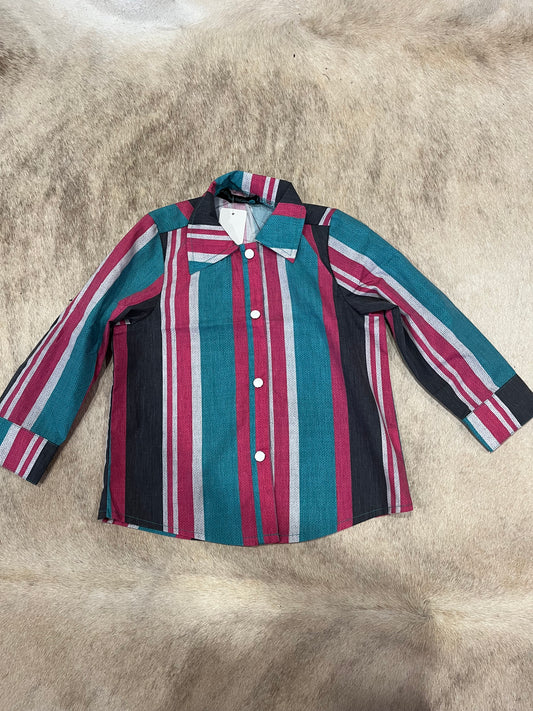 Kids Pearl snap button down