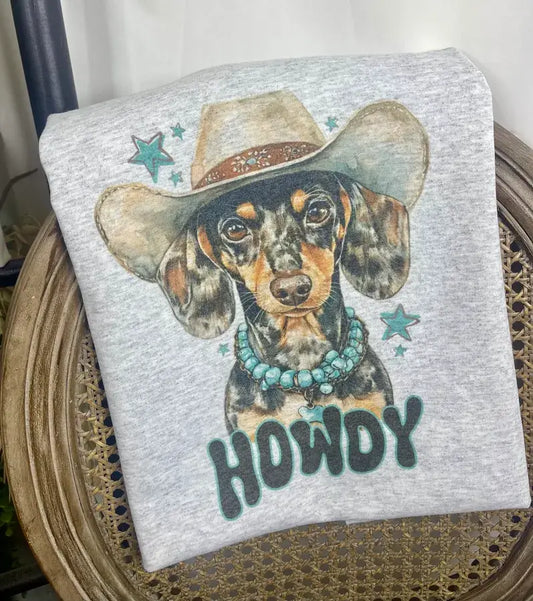 Howdy Dachshund (Gildan Tee)