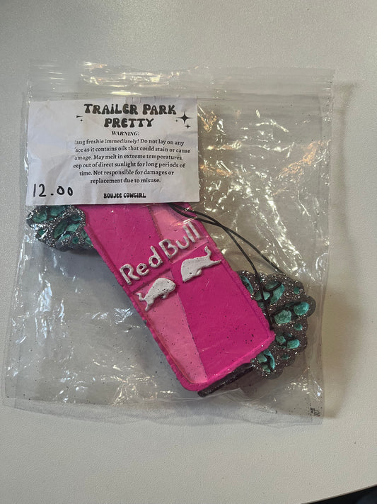 Turquoise redbull freshie (trailer park pretty)