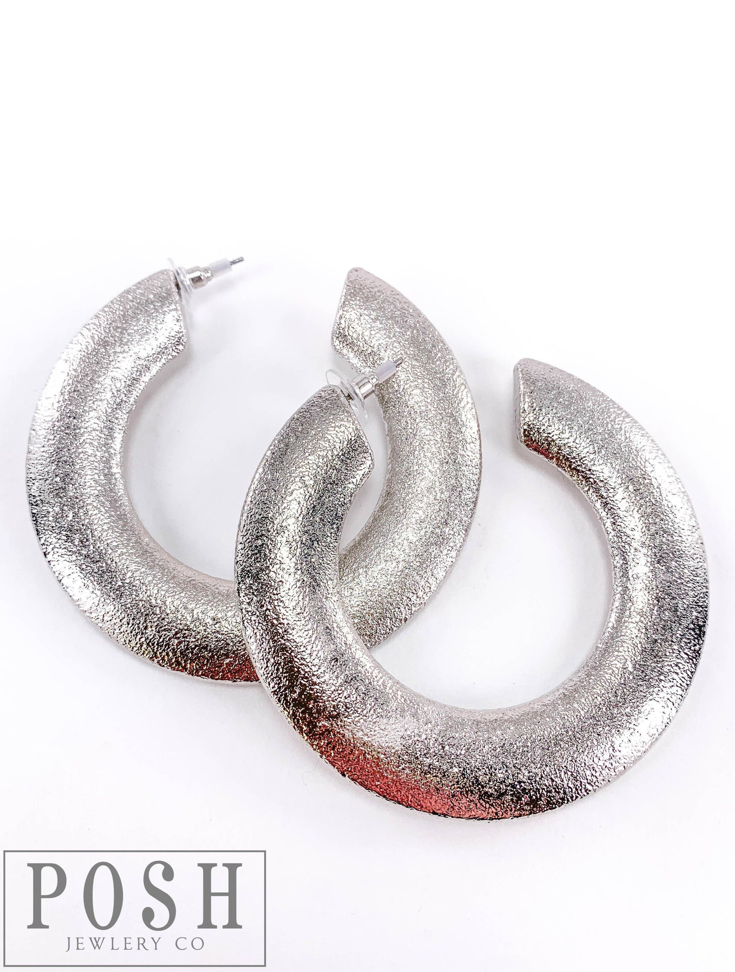 Wide hoop earring