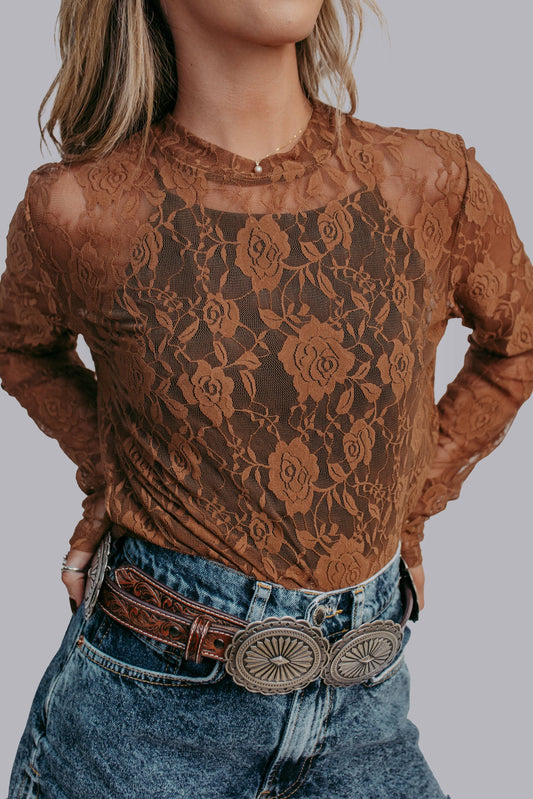 MK570 Roses Lace Top