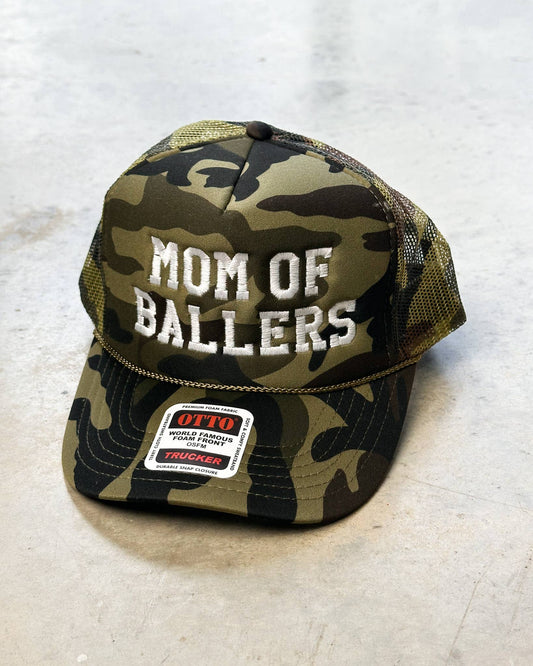 Mom of Ballers Embroidery Foam Trucker Cap